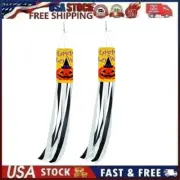 2 Pack Halloween Pumpkin Windsock Flag Decorations, 40 Inch Hanging Happy Hallo