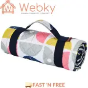 Sachi Reusable Picnic Rug Outdoor Blanket Mat with Carry Handle - Nordic Geo