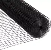 16 Gauge Black Vinyl Coated Welded Wire Mesh Size 1.5 Inch by 1.5 Inch
