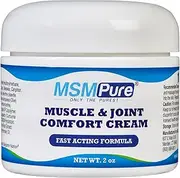 Kala Health MSMPure Maximum Strength Muscle & Joint Comfort MSM Cream, Fast Acting & Non-Staining Formula, Made in The USA, 2 oz