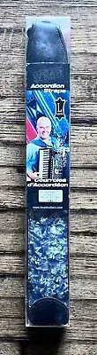 Levy's PM-18-VP Professional Leather Accordion Strap Grey Pearl
