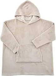 MyHouse Cosy Sherpa Hooded Blanket - Natural