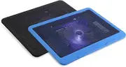Bewinner Silent Notebook Cooling Pad, Air-Cooled Chill Mat for 14 Inch or Less Laptop, Adjustable Stand With External Fan Heatsink (Blue)