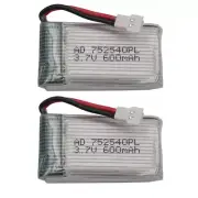 2pcs 3.7V 25C 600mAh Lipo Battery 752540 For Syma X5C-1 X5SW X8tw Part Drone RC