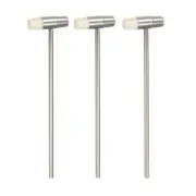 3pcs Double Face Plastic Metal Hammer 7" Round Mallet with Soft/Hard Tips, White
