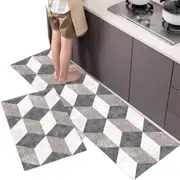 2Pcs Set Kitchen Floor Mats Home Door Mats Easy Clean-Style 2