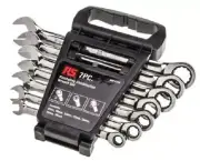 RS Pro COMBINATION RATCHET SPANNER SET 7Pcs 8-18mm Metric, Chrome Vanadium Steel