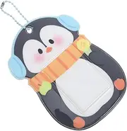DIYEAH Charming Animal Design PVC Card Sleeve Photo Card Holder Keychain for Everyday Use