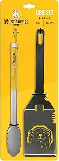 Bundy Bundaberg Rum Stainless Steel BBQ Tongs Flipper Tools