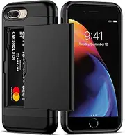 for iPhone 8 Plus Case,iPhone 7 Plus case,iPhone 6s Plus case, iPhone 6 Plus case with Card Holder(Store 2 Cards) Wallet Case Heavy Duty Protectie Shockproof for iPhone 6 Plus/6s Plus/7 Plus/8 Plus
