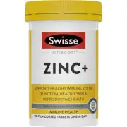 Swisse Zinc+ 120 Tablets Support Healthy Skin Immune System
