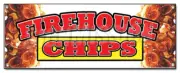FIREHOUSE CHIPS BANNER SIGN chips restaurant snacks subs combo