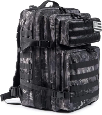 QT&QY 45L Military Tactical Backpacks Molle Army Assault Pack 3 Day Bug Out Bag