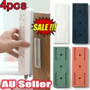 Socket Holder Plug Fixer Wall-Mounted Power Strip Holders Sticker Punch-free ZR