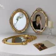 Vanity Mirror Mirror Gold Decorative Mirror Plate Tray Mirror Make Up Mirror