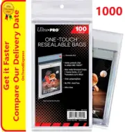 10 x Packs Ultra Pro One Touch Bags Resealable Clear Card Protectors 10 x 100
