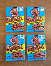 1981 Fleer Baseball All Star Game Cards / Stickers 4 Wax Packs Unopened