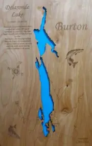 Delaronde Lake, SK - Laser Cut Wood Map | Wall Art | Made to Order
