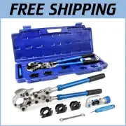 Heavy-Duty Copper Pipe Pressing Kit with Extendable Handles & 360° Rotation