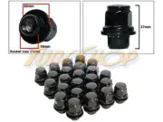24 LEXUS SCION OEM OE STOCK FACTORY WHEELS RIMS MAG LUG NUTS 12X1.5 1.5 BLACK (for: Lexus)