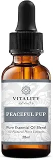 Vitality Extracts Peaceful Pup - Dog Anxiety & Stress Relief Roll-On (by ) - Natural Calm, Ease Anxiety & Stress, Aromatherapy, Lavender Essential Oil, Lemon Essential Oil, in Almond Oil Base