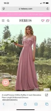 Never worn vintage mauve bridesmaid or prom dress
