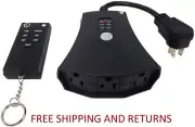 Outdoor Remote Control Outlets w/ Wireless Remote & Countdown Timer Weatherproof