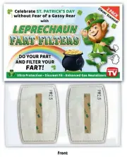 St Patrick's Day Leprechaun FART FILTER - Joke Gag Funny Party - Gift AIR PM2.5