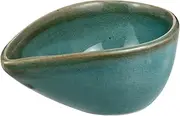 UTHCLO 1pc Dish Vinegar Dish Plate Appetizer Serving Dish Makeup Pallet Small Spa Dishes Modern Accent Tray Mixing Bowl with Lid Sauce Cups Makeup Dish Tray Oil Blue Ceramics