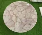 Rose Quartz Coffee Table Top, Quartz Agate Stone Center Table Top Garden Decor