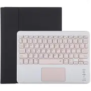 Bluetooth Keyboard & Tablet Case For Ipad 10.2 / Ipad Air 2019 - Detachable Touch Pad Pen Slot Holder - Pink Leather