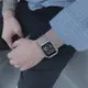 不鏽鋼錶帶錶殼套裝 金屬錶框 適用蘋果手錶 Apple Watch se 7 金屬錶帶 40mm 45mm 機械錶男錶
