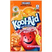 Kool-Aid Soft Drink Mix - Orange Unsweetened, Caffeine Free, 0.15 Ounce