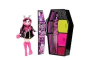 Monster High Skulltimate Secrets Neon Frights Doll Accessories, Draculaura with Dress-Up Locker 19+ Surprises