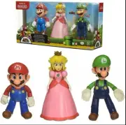 Jakks Pacific Super Mario Mushroom Kingdom Pack Mario Luigi Princess 11 cm Figur