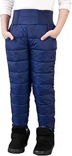 [Generic] Snowboard Jacket Toddler Little Girls Boys Solid Snow Pants Thick Winter Warm Kids Pants Girl Activewear Clothes Snow Wear Outfits Kid Insulated Snow Bib