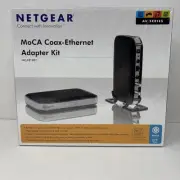 NetGear MoCA Coax Ethernet Adapter Kit MCAB1001, 270 Mbps, Factory Sealed
