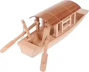 SHINEOFI 1Pc Fishing Boat Model Wooden Adornment Creative Desktop Decor for Elegant Craft Present Unique Mini Boat Design Cognitive for Learning