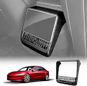 X-CAR Armrest Pad Rear AC Vent Cover Trim for Tesla Model 3 Highland 2023-2025 Covers Carbon Fiber Style Interior Protection Accessories