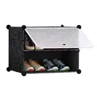 SOGA 2 Tier Shoe Rack Organizer Sneaker Footwear Storage Stackable Stand Cabinet