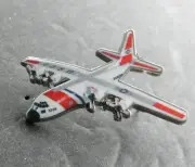 HERCULES C-130 COAST GUARD US PRINTED ENAMEL LAPEL PIN BADGE 1.5 INCHES