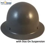MSA Skullgard Full Brim Hard Hat With STAZ ON Suspension - Textured Gunmetal