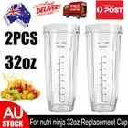 2Pcs 32oz Replacement Part Cups For Nutri Ninja Blender Auto iQ 900W 1000W 1500W