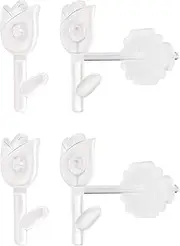 [AoedeJ] 4 Pairs Clear Earrings for School Plastic Earrings for Sensitive Ears Hypoallergenic Clear Studs Transparent Earrings for School