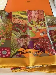 mc16 Hermes Tout En Quilt 90 Scarf Orange