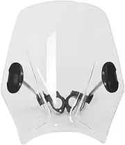 Spoilers Fairing Windshield Motorcycle Wind Deflector Clamp-On Variable Windscreen Spoiler, for CB300F, for CB400F, for CB500F, for CB 300F 400F 500F Front Spoiler motorbike screen shield(Retro