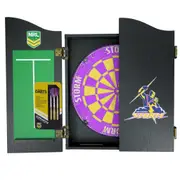 Melbourne Storm NRL Dart Board and Cabinet Set