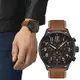 TISSOT 天梭 官方授權 韻馳系列 Chrono XL計時手錶 送禮推薦-黑x咖啡/45mm T1166173605203