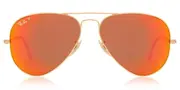 Ray-Ban RB3025 Aviator Flash Lenses Polarized 112/4D Men's Sunglasses Gold Size 55