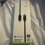 Belkin Thunderbolt 3 Cable 5K 40Gbps 1.5FT